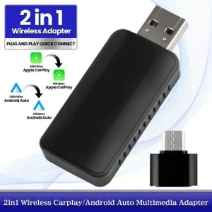Wireless Carplay Android Auto Adapter USB Car Dongle Connect Box 2 in 1 Mini Box
