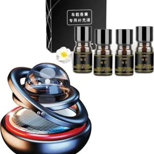 Kwak's Car Air Freshener Solar Energy Purifier for Interior Black