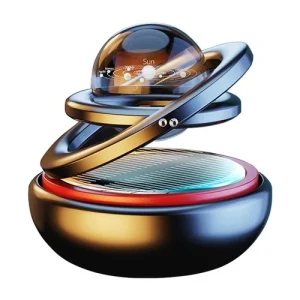 Solar Car Air Freshener Purifier - Rotating Refillable Dashboard Accessory