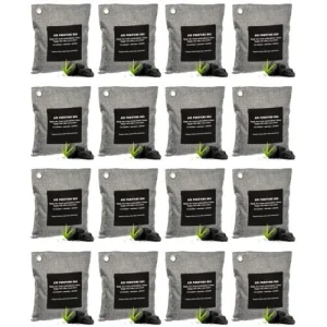 16pk Bamboo Charcoal Air Purifying Bags Odor Eliminator Home Freshener