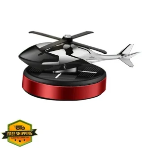 NICEADA Solar Helicopter Car Air Purifier Rotating Red Interior