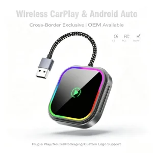2-in-1 Wireless CarPlay Android Auto Adapter USB Car Dongle Wireless Box